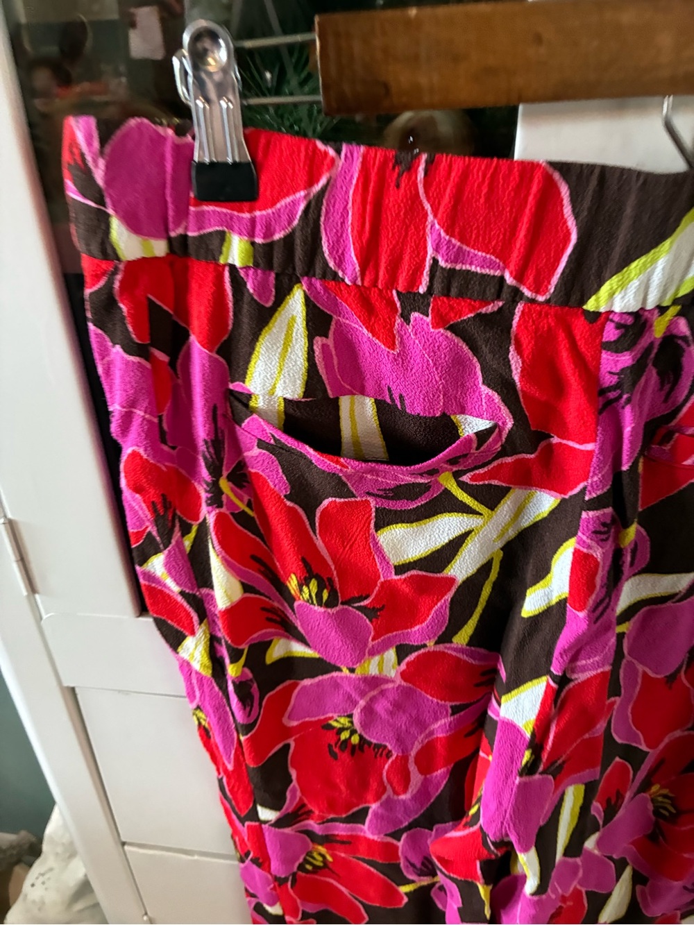 Kate Spade sz 6 Pink & Red Floral Pull-On Pants euc - Picture 7 of 9